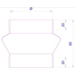 Hvid Assymmetrisk Konisk Silikone Vejeblg 