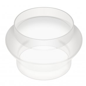 Hvid Assymmetrisk Konisk Silikone Vejeblg 